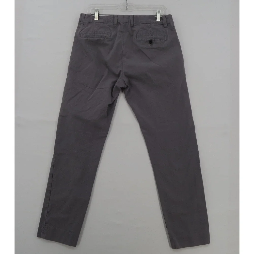 Vince Griffith Slim Fit Chino Pants Mens 32 Grey Cotton Stretch Trousers